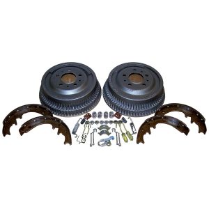 Crown Automotive Brake Kit, Metal/ Plastic/ Semi-Metallic, With Two Drums/ Shoe Set/ Hardware – 52001151K