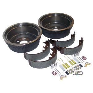 Crown Automotive Brake Kit, Metal/ Plastic/ Semi-Metallic, 10 Inch X 2-1/2 Inch Brake Drum, With Two Drums/ Shoe Set/ Hardware – 52001915K