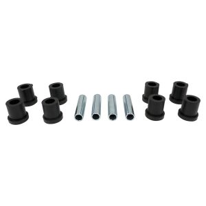 Crown Automotive Leaf Spring Shackle Bushing, Black, Rubber, With 8 Bushing Halves/ 4 Sleeves – 52002553K