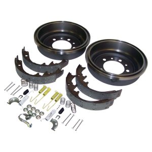 Crown Automotive Brake Drum, 10 Inch Diameter X 1-3/4 Inch Width, Set of 2, With Shoes/ Hardware – 52002952K