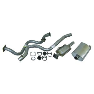 Crown Automotive Exhaust System Kit, Exhaust System Kit DPF Cat Back System, Steel, With Muffler, Single Exhaust with Single Exit – 52006626K
