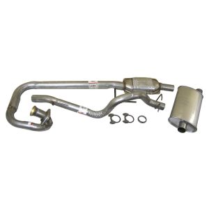 Crown Automotive Exhaust System Kit, Exhaust System Kit Header Back System, Aluminized Steel, With Muffler – 52018934K