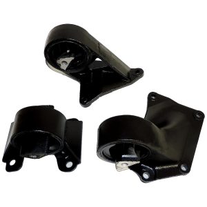 Crown Automotive Motor Mount, Engine Mount, Bolt on, Not Adjustable, Black, Steel, With Transmission Mount – 52058928K