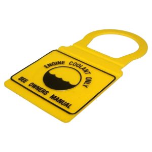 Crown Automotive Radiator Cap Cover, Snap on, Yellow, Plastic, With Warning – 52079331