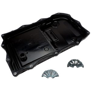 Crown Automotive Auto Trans Oil Pan, 845RE/ 850RE, Black, Plastic/ Silicone, Without Drain Plug – 52854834AB