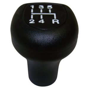 Crown Automotive Manual Trans Shifter Knob, Twist on, Round, Black, Vinyl Wrapped – 53000605