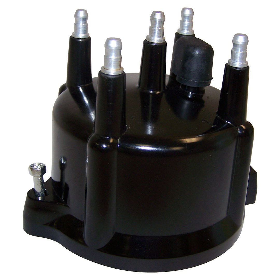 Crown Automotive Distributor Cap, Bolts Down, Male Post, Black – 53006152