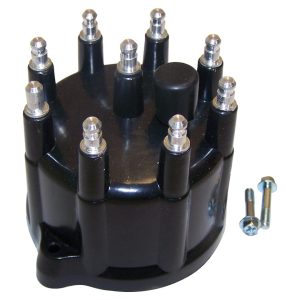 Crown Automotive Distributor Cap, Bolt Down, Black, With Hardware – 53008767