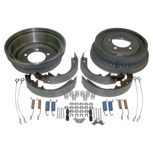 Crown Automotive Brake Drum, 11 Inch Diameter X 2 Inch Width, Set of 2, With Shoes/ Hardware – 5352476K