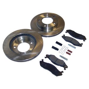 Crown Automotive Brake Kit, Semi-Metallic Brake Pads, With Rotors/ Brake Pads/ Bushings/ Pins/ Springs/ 5-BOLT Flange Mounting – 5363421RK