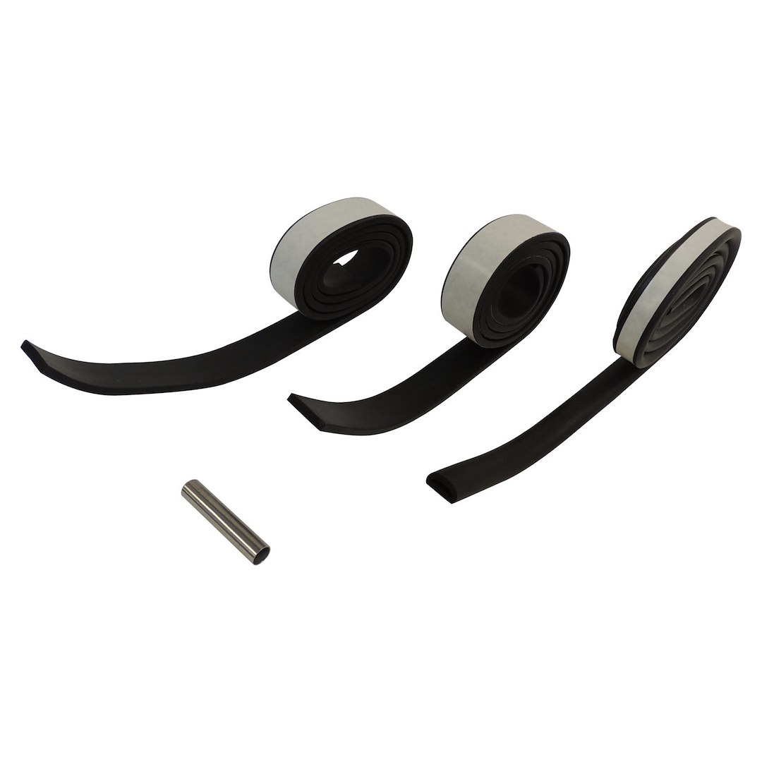 Crown Automotive Hood Weather Strip, Windshield Frame Piece, Mounts with Adhesive Backing, Black Rubber – 5454184K