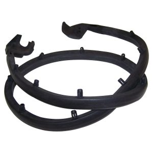 Crown Automotive Door Weather Strip, Direct-Fit, Half Door Strip, Black, Left Door Kit – 55009829