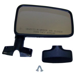 Crown Automotive Exterior Mirror, Single, Black, Manual, Foldaway, Without Heated Mirrors, Without Turn Signal Indicators – 55016210