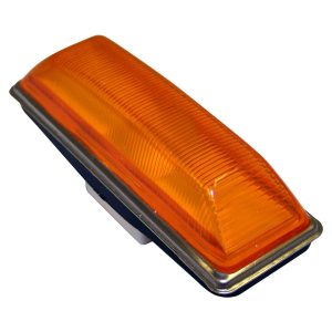 Crown Automotive Turn Signal-Parking-Side Marker Light Lens, OEM Replacement, Amber Lens, Fender Mount – 55055014