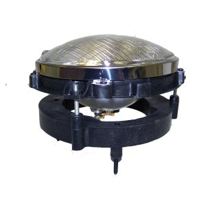 Crown Automotive Headlight Assembly, Halogen Bulb, OE Standard Beam, Sealed Bulb, Clear Lens, Chrome Housing, Single – 55055033AE