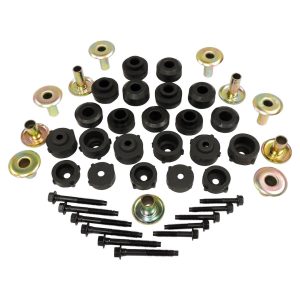 Crown Automotive Body Mount Bushings, Black, Rubber – 55176180MK