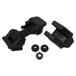 Crown Automotive Hood Latch, Black, Plastic/ Rubber, Single, With Hood and Fender Mount Piece – 55176636K