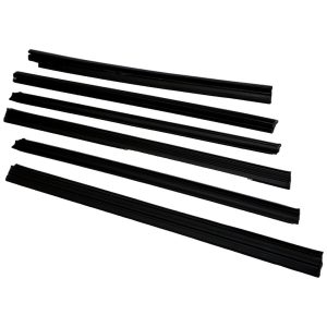 Crown Automotive Door Weather Strip, Window Glass Strip, Black Rubber – 55235404MK