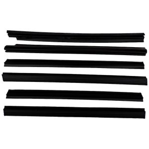 Crown Automotive Door Weather Strip, Window Glass Strip, Black Rubber – 55235404MK