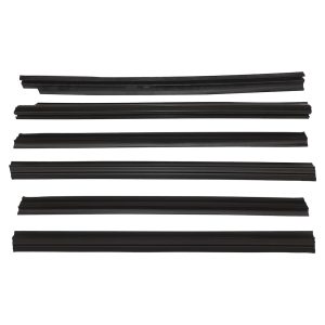 Crown Automotive Door Weather Strip, Window Glass Strip, Black Rubber – 55235404MK