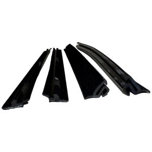Crown Automotive Door Weather Strip, Window Glass Strip, Black Rubber, With Front Left/ Right Inner/ Right Outer Door Kit – 55235408K4