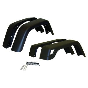 Crown Automotive Fender Flare, 7 Inch Tire Coverage, Black, Plastic, Set of 4 – 55254918K7