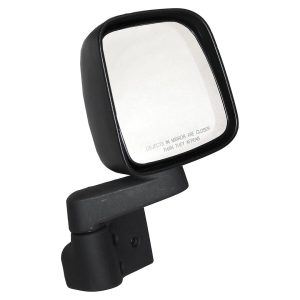 Crown Automotive Exterior Mirror, OEM Replacement, Single, Black, Manual Remote, Foldaway, Without Heated Mirrors – 55395060AB