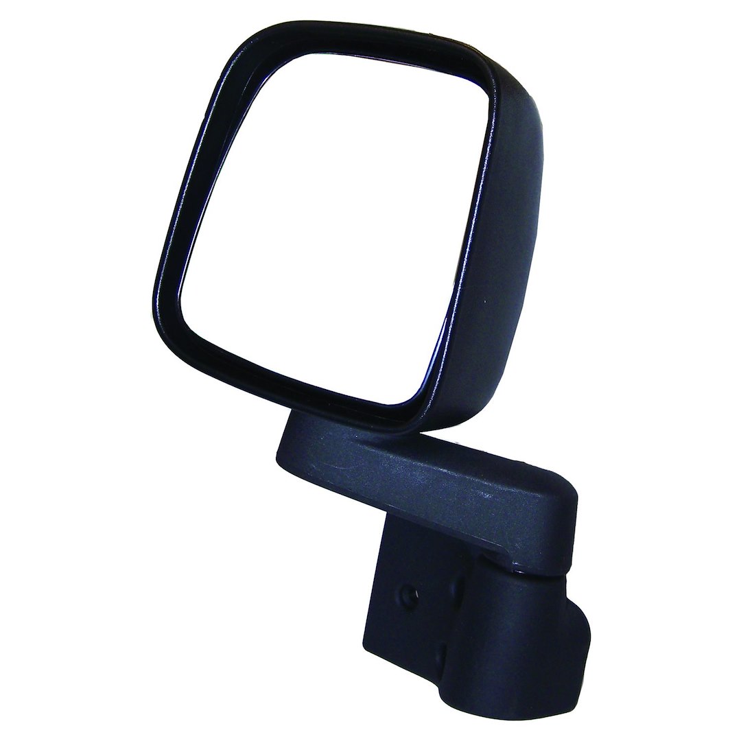 Crown Automotive Exterior Mirror, OEM Replacement, Single, Black, Manual Remote, Foldaway, Without Heated Mirrors – 55395061AB