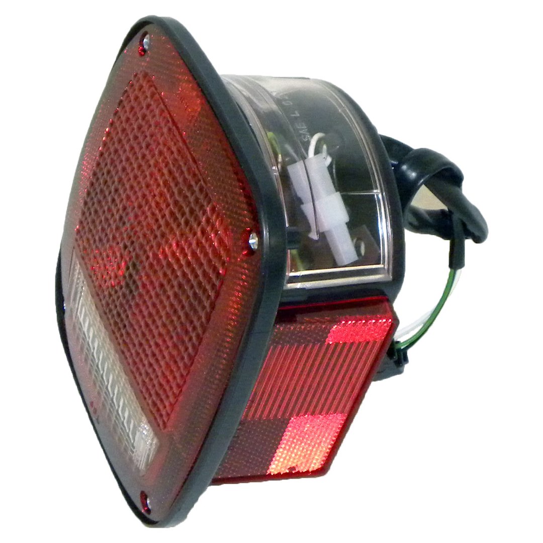 Crown Automotive Tail Light Assembly, Incandescent, Red Lens, Black Housing, Single – 56002135