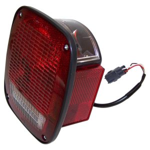 Crown Automotive Tail Light Assembly, Incandescent, Red Lens, Black Housing, Single – 56018649AC