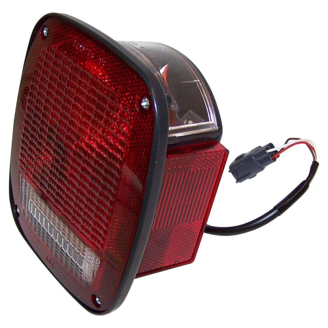 Crown Automotive Tail Light Assembly, Incandescent, Red Lens, Black Housing, Single – 56018649AC