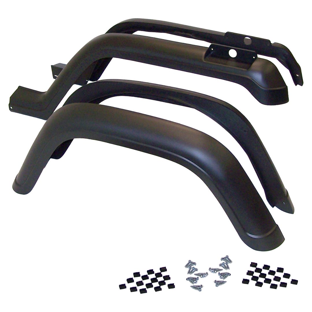 Crown Automotive Fender Flare, Black, Plastic, Set of 4 – 5AHK
