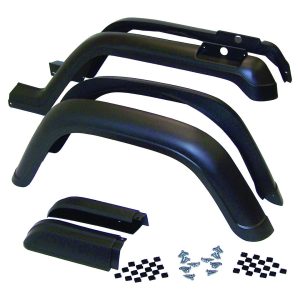 Crown Automotive Fender Flare, Black, Plastic, Set of 6 – 5AHK6