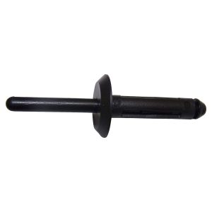 Crown Automotive Panel Retainer, Two Piece, 6-1/4 Millimeter X 28, Smooth, Black, Plastic, Single – 6500911