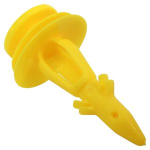 Crown Automotive Panel Retainer, One Piece Design, 17.7 Millimeter Head X 31.6 Millimeter Length, Smooth Head, Yellow, Plastic, Single – 6502991