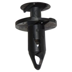 Crown Automotive Panel Retainer, Two Piece Design, Smooth Head, Black, Plastic, Single – 6503598