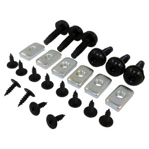 Crown Automotive Hard Top Bolt Set, 6 Nuts/ 6 Screws with Washers/ 12 Windshield Channel Screws – 6506825MK