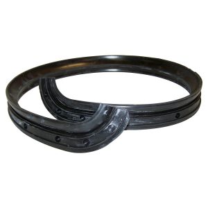 Crown Automotive Windshield Frame Weather Stripping, Windshield Frame to Cowl, Black Rubber – 674234
