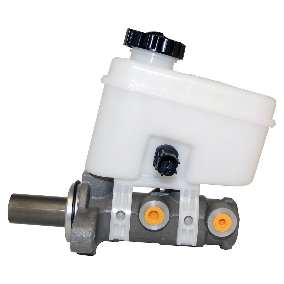 Crown Automotive Brake Master Cylinder, Direct-Fit, With Plastic Reservoir, Bare, Unpainted/ White, Aluminum/ Plastic/ Rubber – 68004467AD