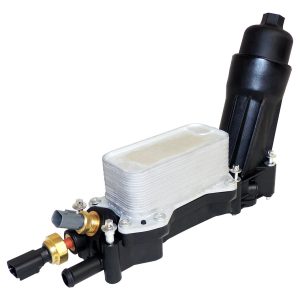 Crown Automotive Fluid Cooler, Black, Aluminum/Plastic, With Oil Pressure Sensor and Oil Temperature Sensor – 68105583AF