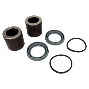 Crown Automotive Brake Caliper Repair Kit, Black/ Brown/ Gray, Phenolic/Rubber/Steel, With 2 Piston/ 2 Seal/ 2 Boot – 68157608AA