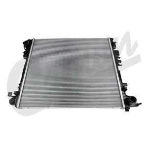 Crown Automotive Radiator, 1 Core Row, Natural Aluminum Core with Natural Black Plastic Tanks – 68314786AC
