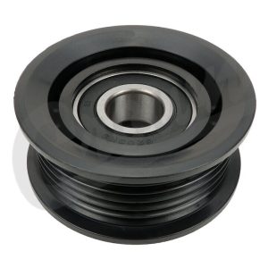 Crown Automotive Drive Belt Idler Pulley, Single 6 Rib Serpentine Belt, Black, Steel/ Plastic – 68459077AA
