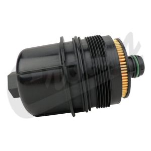 Crown Automotive Oil Filter, Black, Plastic, With Cap and O-Ring – 68507598AA