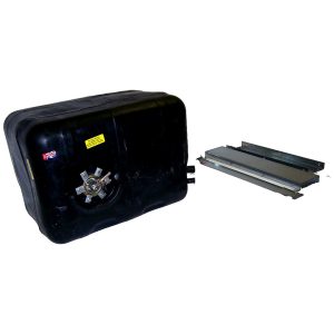 Crown Automotive Fuel Tank, 21 Gallon Capacity, Plastic/ Black, With Sending Unit/ Top Strap/ Lock Ring/ O-Ring/ Skid Plate Extensions – 8128585PLXL