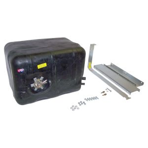 Crown Automotive Fuel Tank, 21 Gallon Capacity, Plastic/ Black, With Sending Unit/ Top Strap/ Lock Ring/ O-Ring/ Skid Plate Extensions – 8128585PLXL