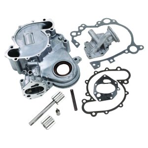 Crown Automotive Timing Cover, OEM Replacement, Includes Gasket Kit, With Oil Pump Kit – 8129373K