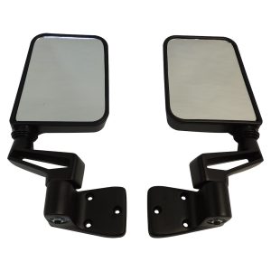 Crown Automotive Exterior Mirror, OEM Replacement, Set of 2, Black, Manual Type, Foldaway, Without Heated Mirrors – 82200834K