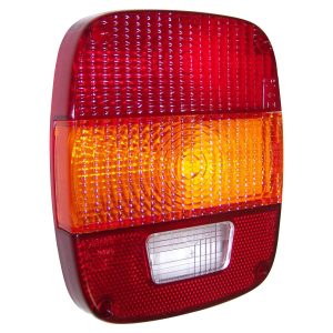 Crown Automotive Tail Light Lens, Red/ Amber Lens, Square, Single – 83501003