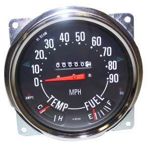 Crown Automotive Speedometer, OEM Replacement, Full Sweep, Analog, 0-90 MPH, With Speedometer/ Fuel Level/ Temperature – 914845